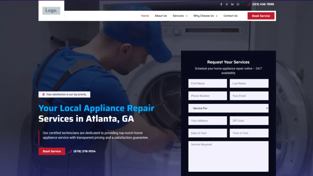 a plus appliance repairing website